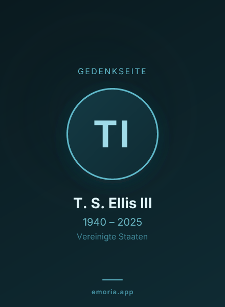 Gedenkportrait von T. S. Ellis III