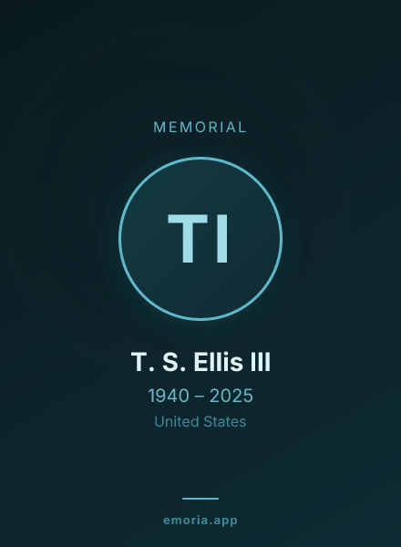 Memorial portrait of T. S. Ellis III