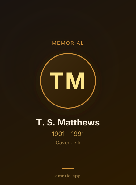 Memorial portrait of T. S. Matthews