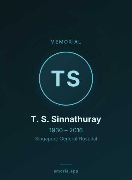 Memorial portrait of T. S. Sinnathuray