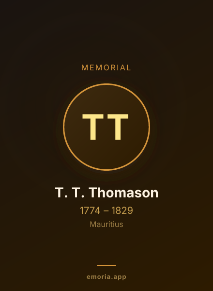 Memorial portrait of T. T. Thomason