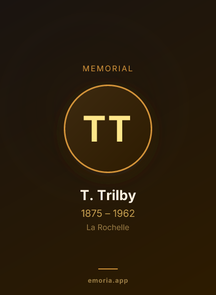 Memorial portrait of T. Trilby