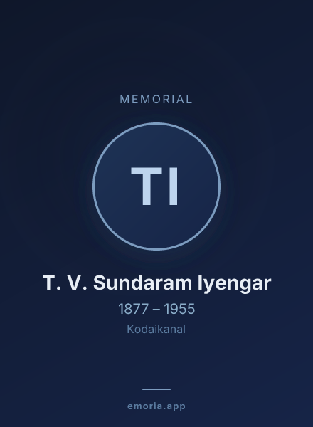 Memorial portrait of T. V. Sundaram Iyengar