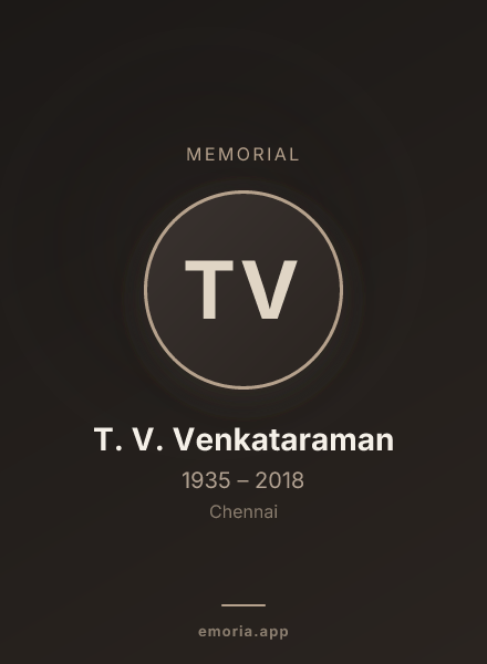 Memorial portrait of T. V. Venkataraman