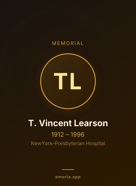 Memorial portrait of T. Vincent Learson