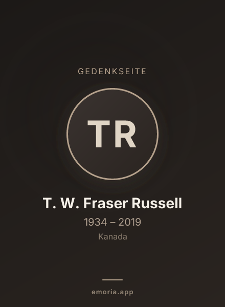 Gedenkportrait von T. W. Fraser Russell