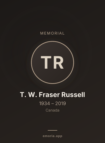 Memorial portrait of T. W. Fraser Russell