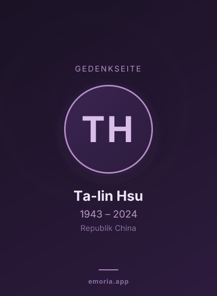 Gedenkportrait von Ta-lin Hsu