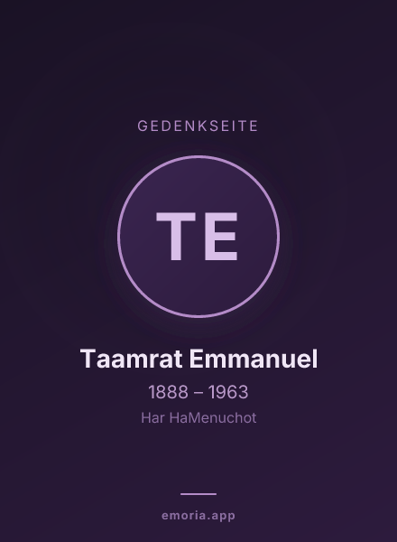Gedenkportrait von Taamrat Emmanuel