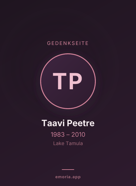 Gedenkportrait von Taavi Peetre