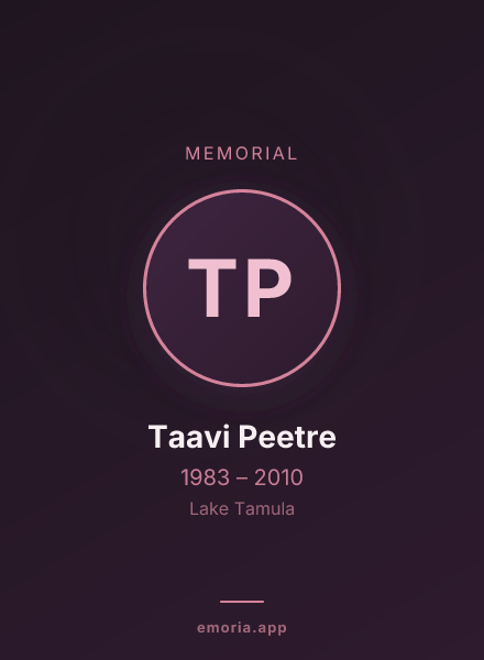 Memorial portrait of Taavi Peetre