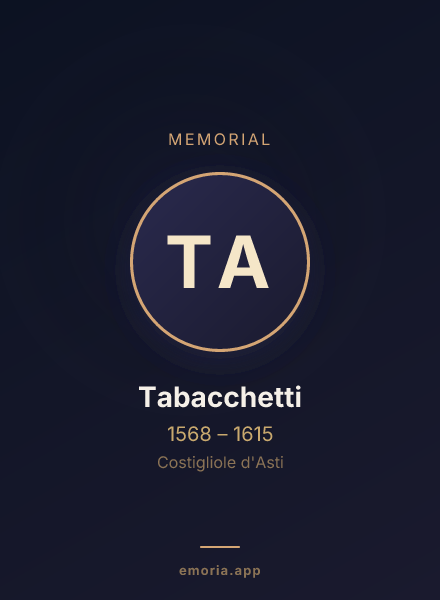 Memorial portrait of Tabacchetti