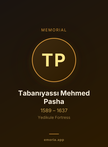 Memorial portrait of Tabanıyassı Mehmed Pasha