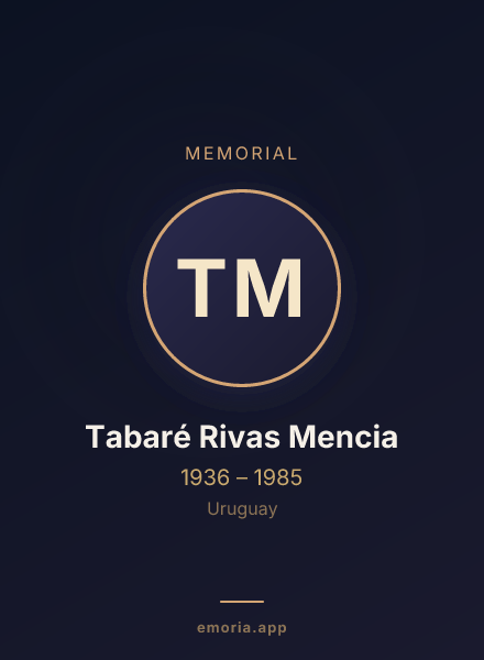 Memorial portrait of Tabaré Rivas Mencia