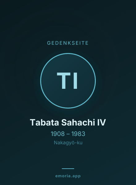 Gedenkportrait von Tabata Sahachi IV