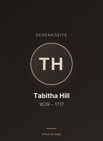 Gedenkportrait von Tabitha Hill