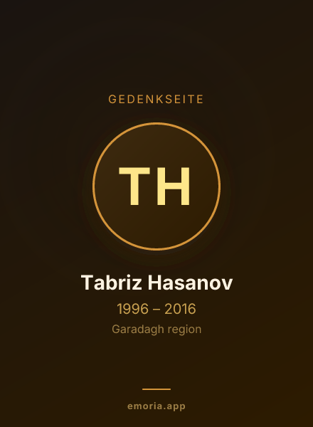 Gedenkportrait von Tabriz Hasanov