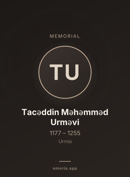 Memorial portrait of Tacəddin Məhəmməd Urməvi