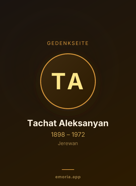 Gedenkportrait von Tachat Aleksanyan