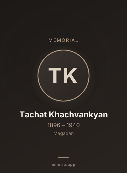Memorial portrait of Tachat Khachvankyan