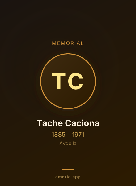 Memorial portrait of Tache Caciona