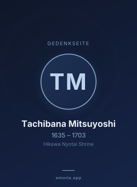 Gedenkportrait von Tachibana Mitsuyoshi