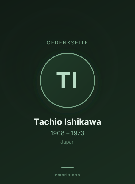Gedenkportrait von Tachio Ishikawa