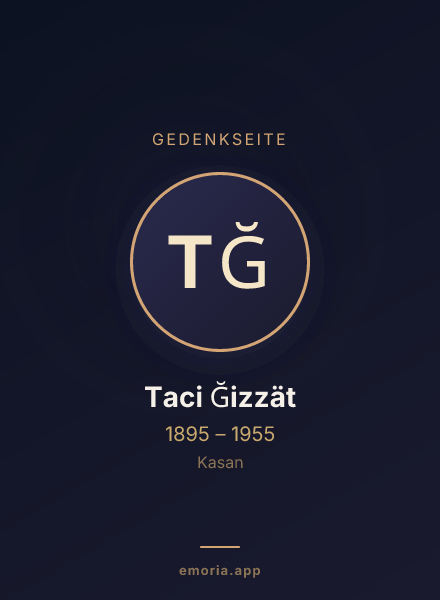 Gedenkportrait von Taci Ğizzät