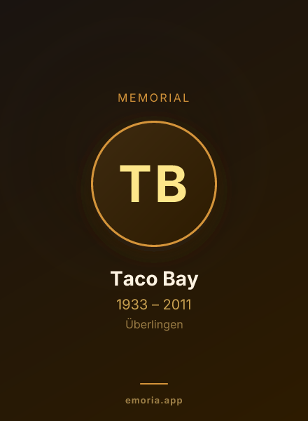 Memorial portrait of Taco Bay