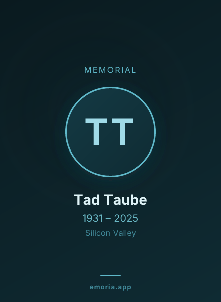 Memorial portrait of Tad Taube
