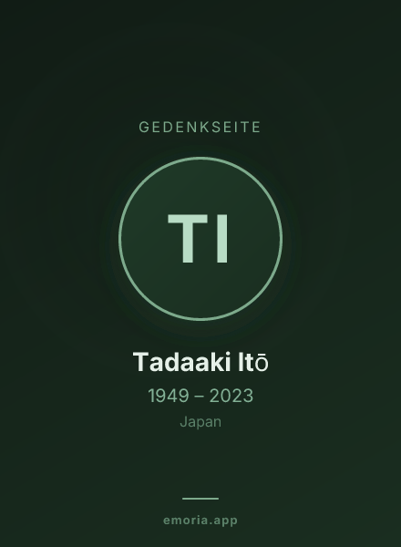 Gedenkportrait von Tadaaki Itō