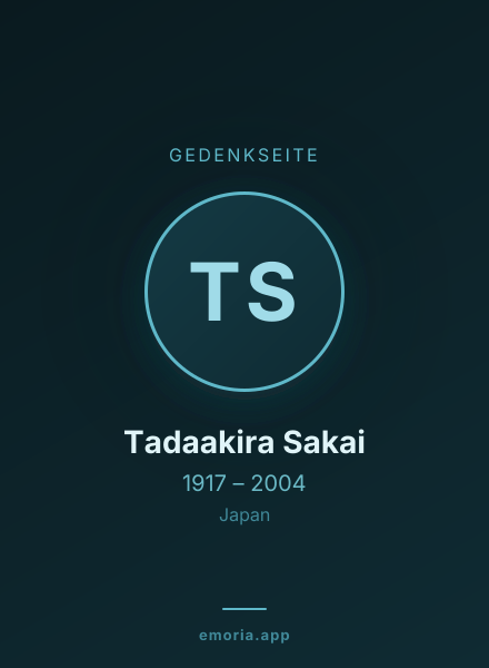 Gedenkportrait von Tadaakira Sakai