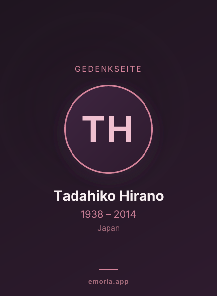Gedenkportrait von Tadahiko Hirano