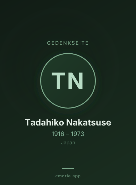 Gedenkportrait von Tadahiko Nakatsuse