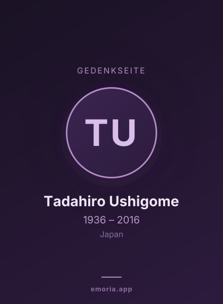 Gedenkportrait von Tadahiro Ushigome