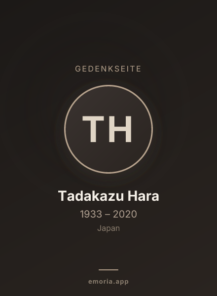 Gedenkportrait von Tadakazu Hara
