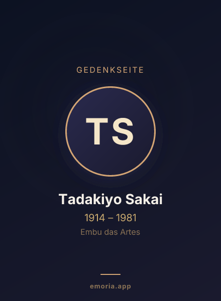 Gedenkportrait von Tadakiyo Sakai