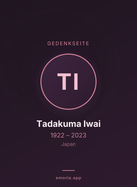 Gedenkportrait von Tadakuma Iwai