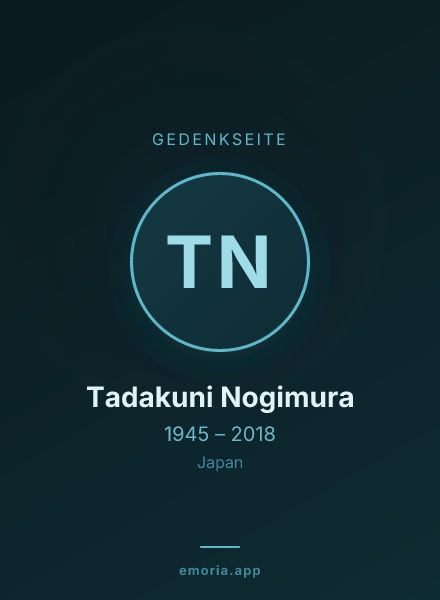 Gedenkportrait von Tadakuni Nogimura