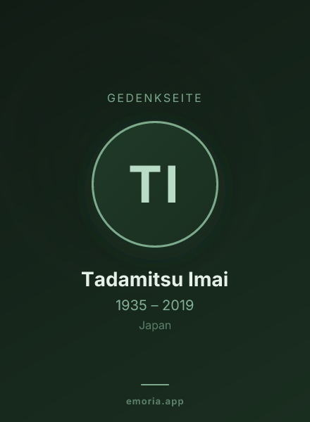 Gedenkportrait von Tadamitsu Imai