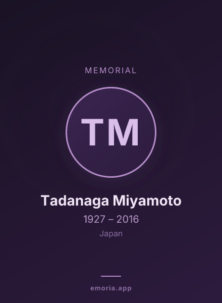 Memorial portrait of Tadanaga Miyamoto