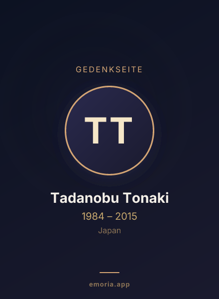 Gedenkportrait von Tadanobu Tonaki