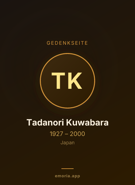 Gedenkportrait von Tadanori Kuwabara