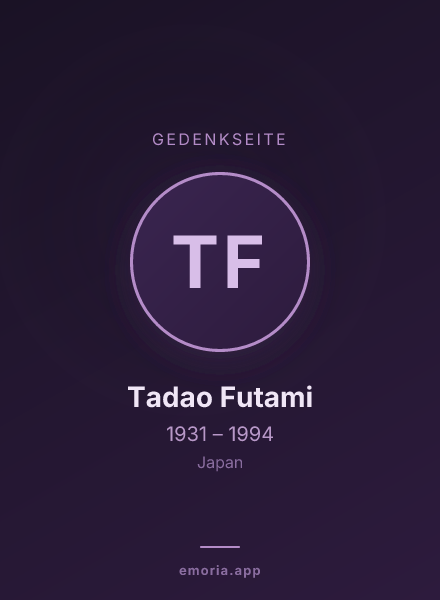Gedenkportrait von Tadao Futami