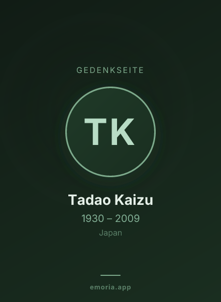 Gedenkportrait von Tadao Kaizu