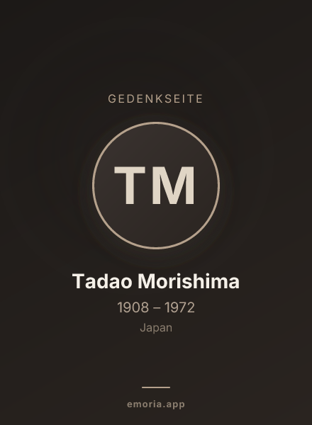 Gedenkportrait von Tadao Morishima