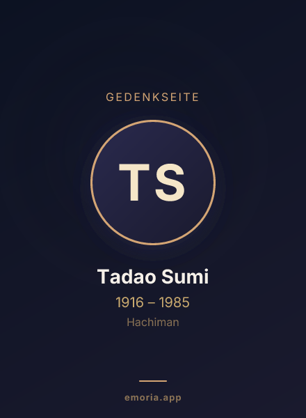 Gedenkportrait von Tadao Sumi
