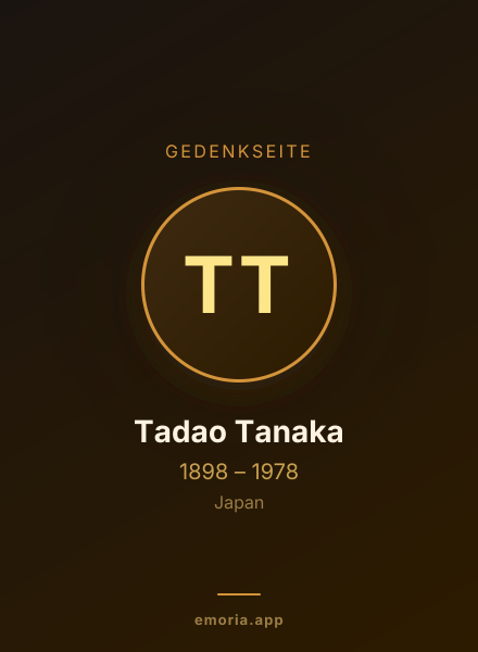 Gedenkportrait von Tadao Tanaka