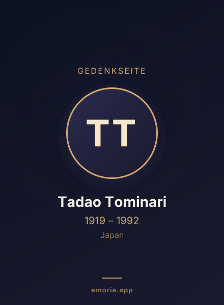 Gedenkportrait von Tadao Tominari