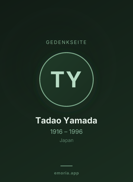 Gedenkportrait von Tadao Yamada